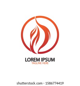 fire flame logo icon vector design template