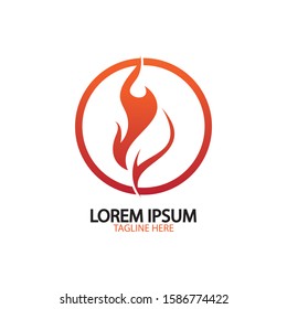 fire flame logo icon vector design template