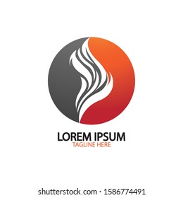 fire flame logo icon vector design template