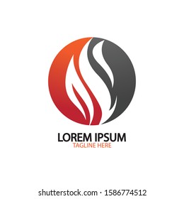 fire flame logo icon vector design template