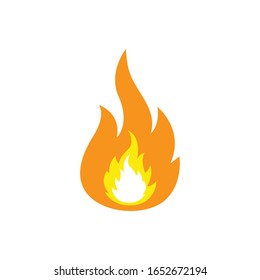 Fire flame Logo icon vector illustration design template
