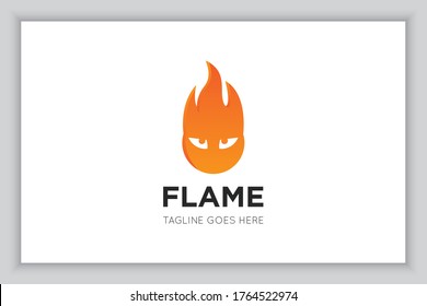 logotipo de llama de fuego y plantilla de diseño de ilustración de vector de icono