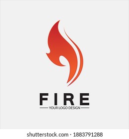 fire flame logo icon vector design template