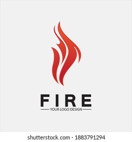 plantilla de diseño de vectores de iconos de llama de fuego