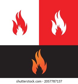 fire flame logo icon vector illustration template design