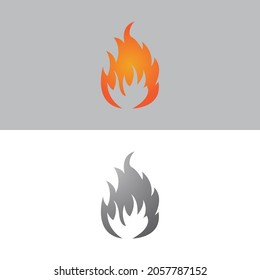 fire flame logo icon vector illustration template design