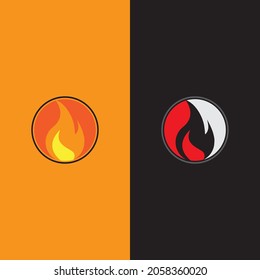 fire flame logo icon vector illustration template design