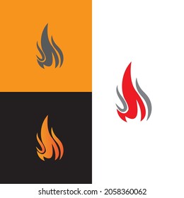fire flame logo icon vector illustration template design