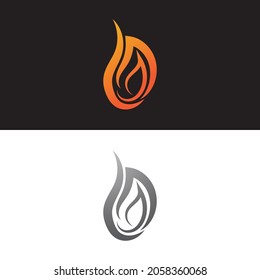 fire flame logo icon vector illustration template design