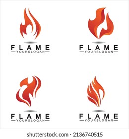 fire flame logo icon vector design template