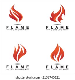 fire flame logo icon vector design template