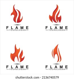 fire flame logo icon vector design template