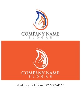 fire flame logo icon vector illustration template design