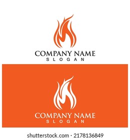 fire flame logo icon vector illustration template design