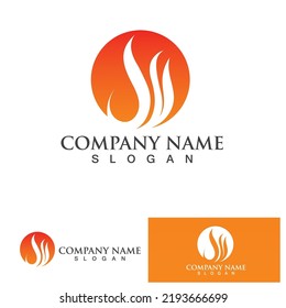 fire flame logo icon vector design template