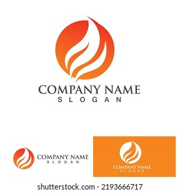 fire flame logo icon vector design template