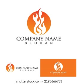 fire flame logo icon vector design template
