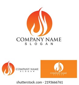 fire flame logo icon vector design template
