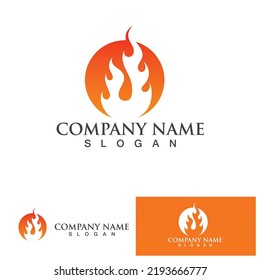 fire flame logo icon vector design template
