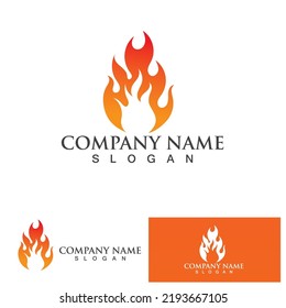fire flame logo icon vector design template