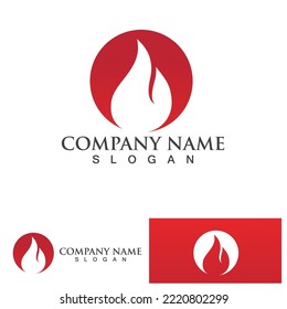 fire flame logo icon vector design template