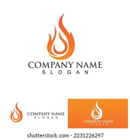 plantilla de diseño de vectores de iconos de llama de fuego