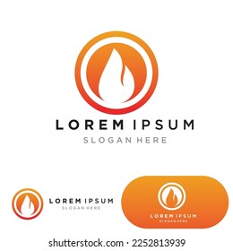 plantilla de diseño de vectores de iconos de llama de fuego