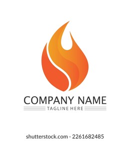 fire flame logo icon vector design template