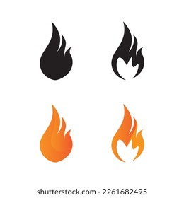 fire flame logo icon vector design template