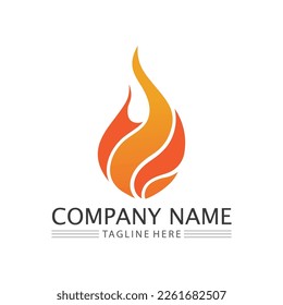 fire flame logo icon vector design template