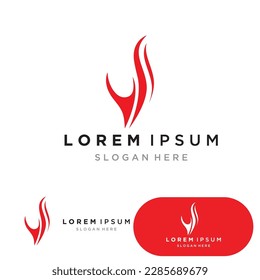 fire flame logo icon vector design template