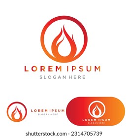 Logo-Symbol für Feuerflamme, Vektordesign-Vorlage