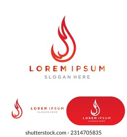 fire flame logo icon vector design template
