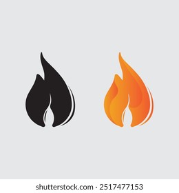 fire flame logo icon vector design template