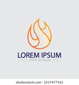 fire flame logo icon vector design template