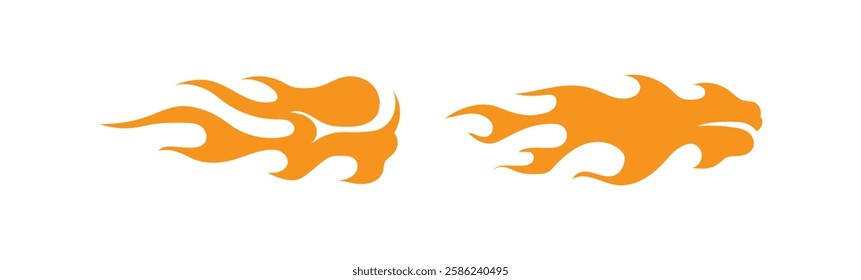fire flame logo icon vector design template