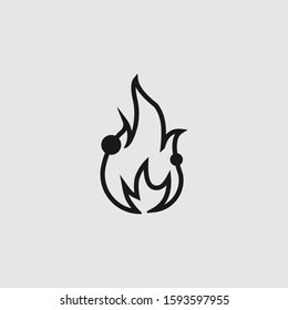 fire and flame logo illustration