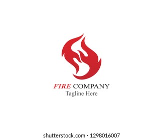 Fire Flame logo illustration vector design