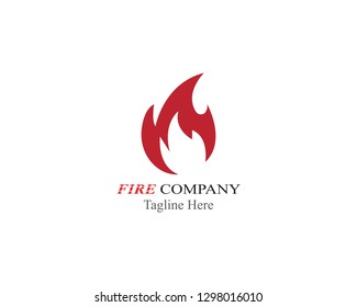 Fire Flame logo illustration vector design