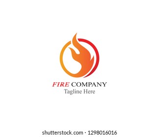 Fire Flame logo illustration vector design