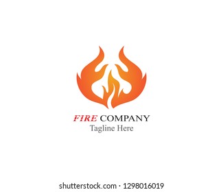 Fire Flame logo illustration vector design