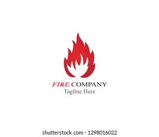 Fire Flame logo illustration vector design