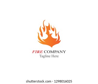 Fire Flame logo illustration vector design