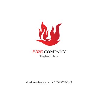 Fire Flame logo illustration vector design