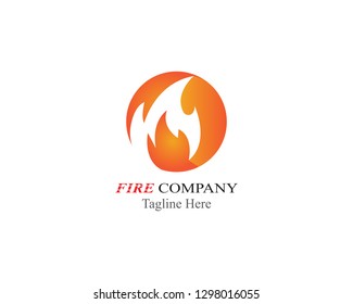 Fire Flame logo illustration vector design