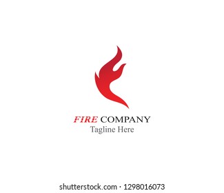 Fire Flame logo illustration vector design