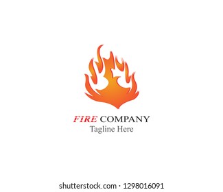 Fire Flame logo illustration vector design
