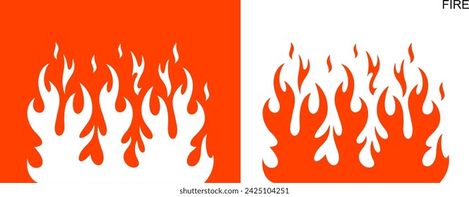 Fire flame logo. Isolated fire flame on white background