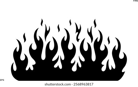 Fire flame logo. Isolated fire flame on white background