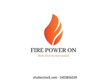 Fire Flame Logo - Red fire flat icons and pictograms isolated on white background for danger concept logo